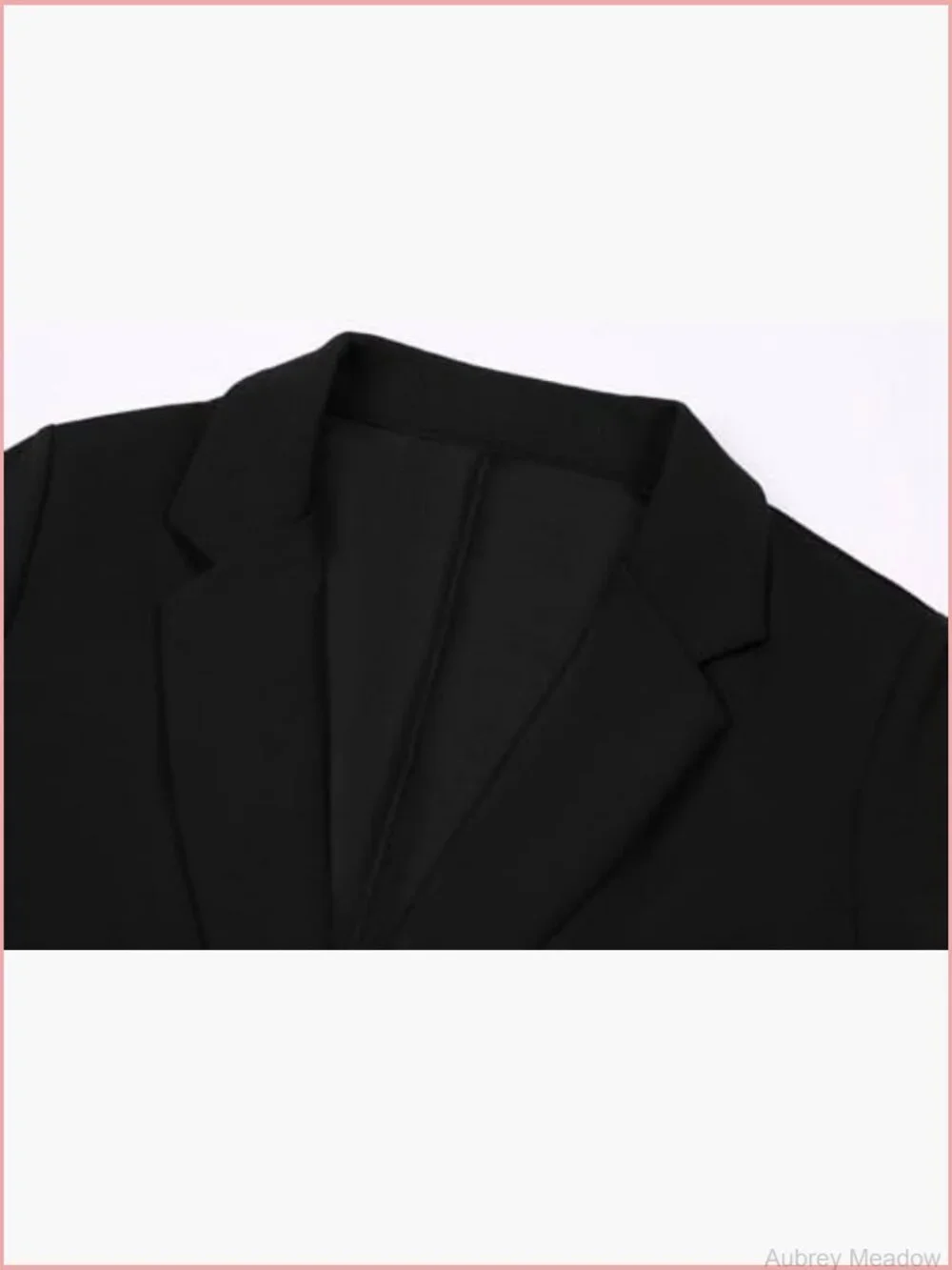 Long Sleeve Notch Lapel Button Front Blazer with Pockets Work Office